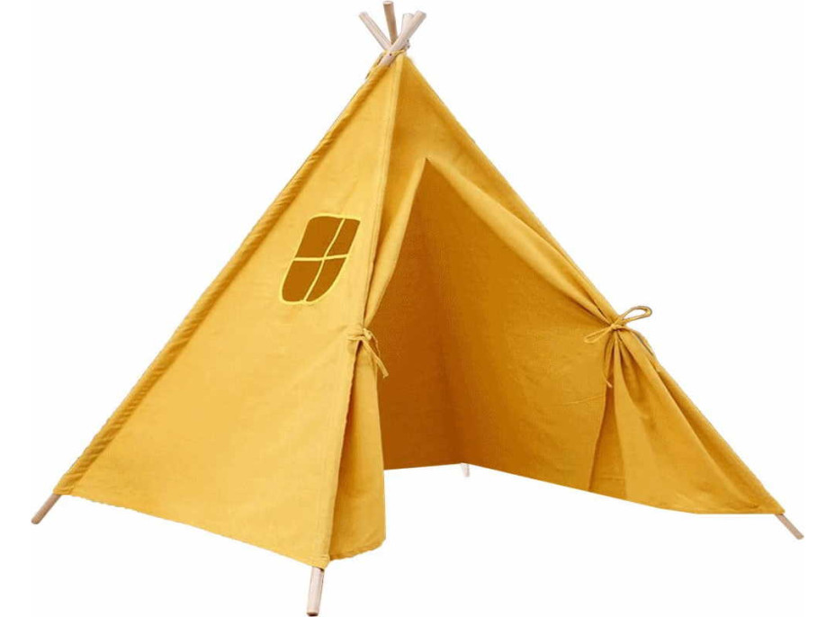 Dětský stan TEEPEE 100x100x120 cm - žlutý