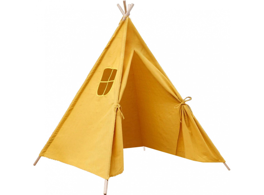 Dětský stan TEEPEE 120x120x160 cm - žlutý