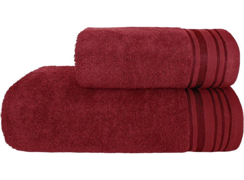 Bavlněný ručník DAVE - 50x90 cm - 400g/m2 - vínově červený