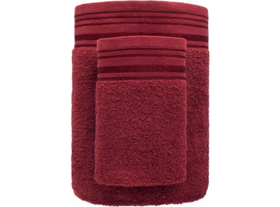 Bavlněný ručník DAVE - 50x90 cm - 400g/m2 - vínově červený