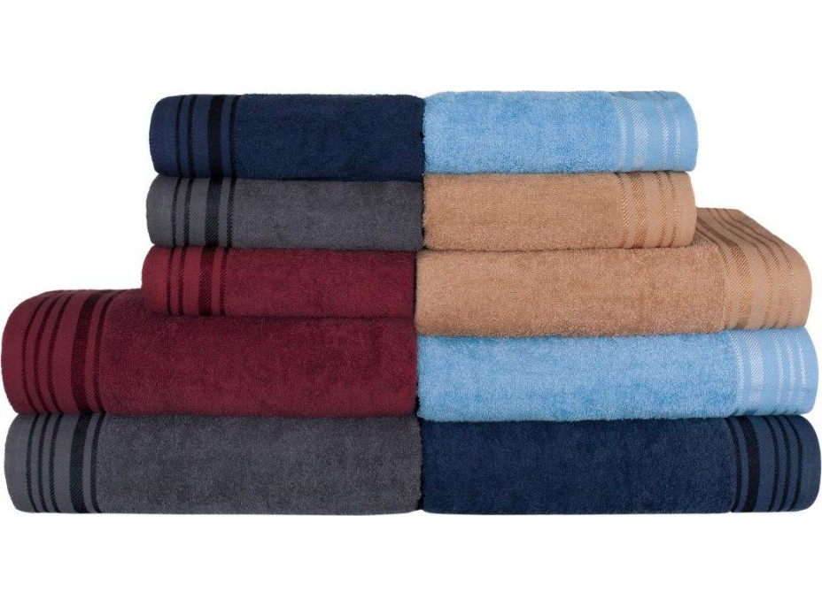 Bavlněný ručník DAVE - 30x50 cm - 400g/m2 - světle hnědý