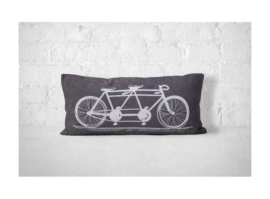 Povlak na polštář BICYCLE TANDEM 30x50 cm - černý