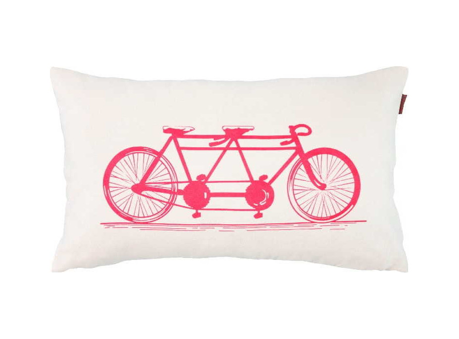 Povlak na polštář BICYCLE TANDEM 30x50 cm - bílý