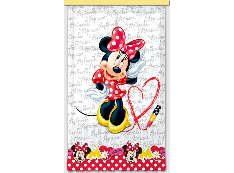 Dětský závěs DISNEY - Minnie s rtěnkou - 140x245 cm