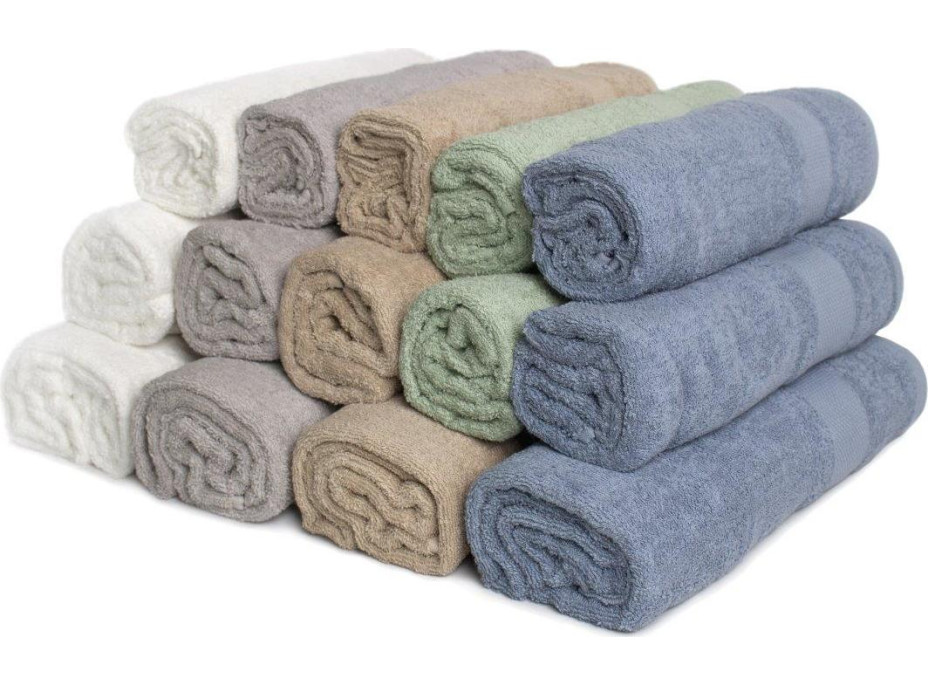 Bavlněný ručník DALLAS - 100x150 cm - 450g/m2 - krémově bílý