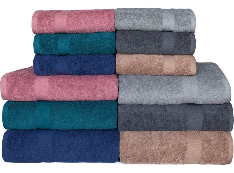 Bavlněný ručník PHASE - 70x140 cm - 550g/m2 - mořský modrý