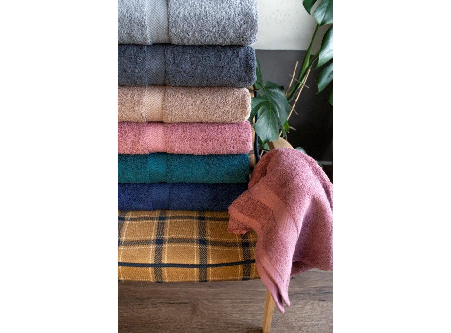 Bavlněný ručník PHASE - 70x140 cm - 550g/m2 - mořský modrý