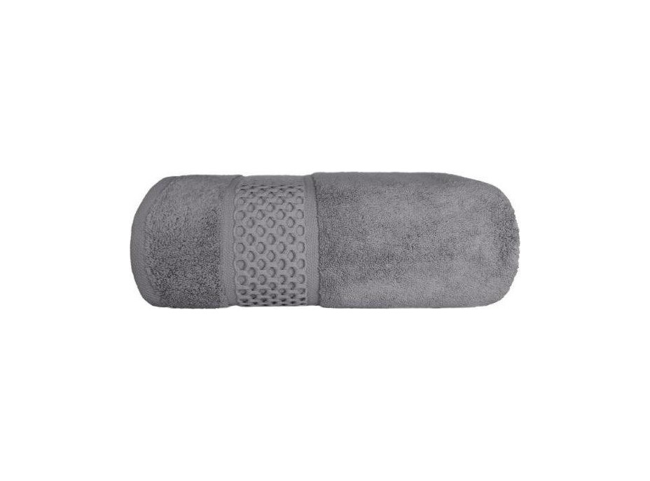 Bavlněný ručník ROUTE - 50x90 cm - 650g/m2 - popelavě šedý