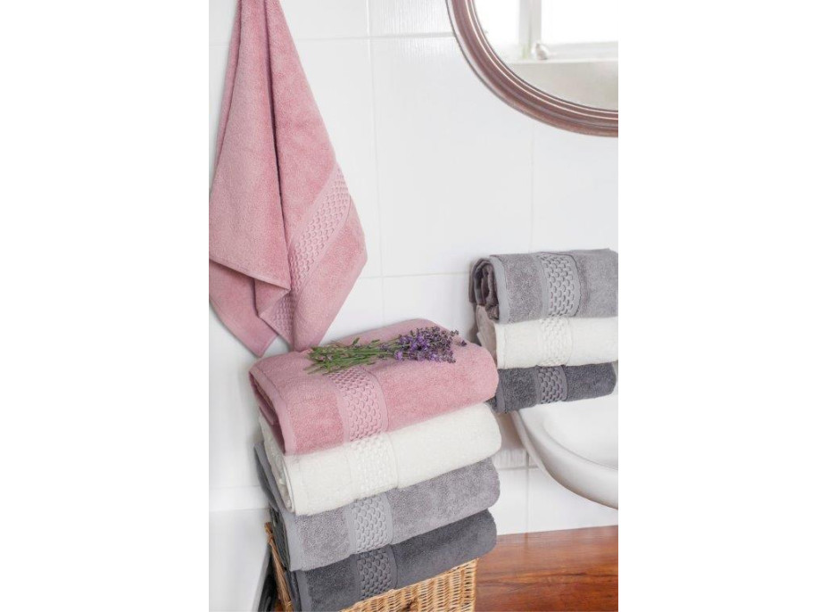 Bavlněný ručník ROUTE - 70x140 cm - 650g/m2 - šedý