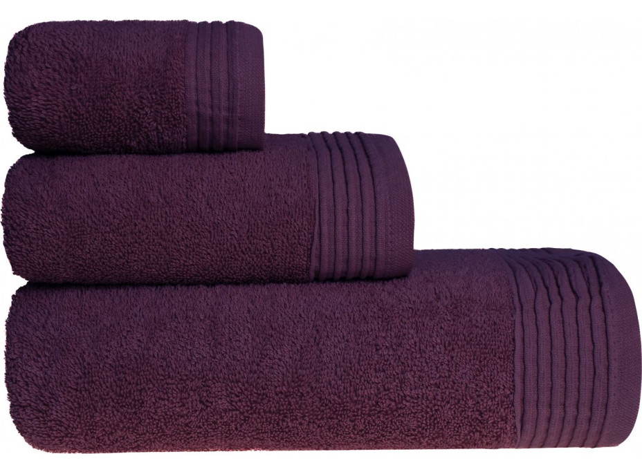 Bavlněný ručník MEL - 50x90 cm - 500g/m2 - tmavě fialový