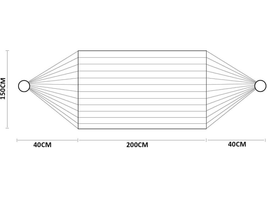 Houpací síť pro dva BOHO 280x150 cm - krémová
