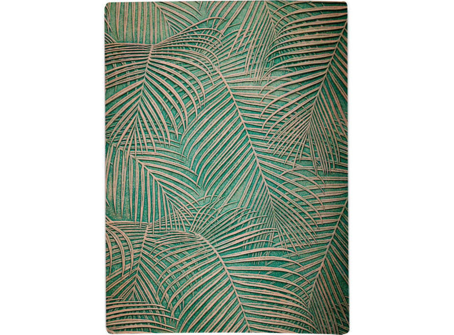 Pěnový koberec LUXURY PALMS 120x160 cm - zelený/zlatý