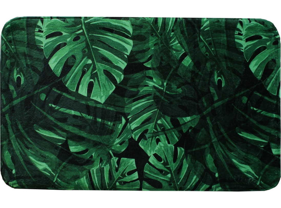 Pěnová koupelnová předložka GREEN JUNGLE 50x80 cm - zelená