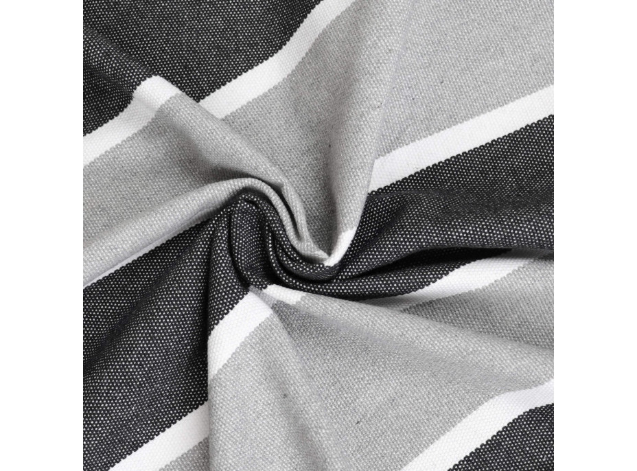 Houpací síť pro dva ESSENCE 280x150 cm - šedé pruhy