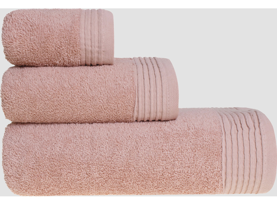Bavlněný ručník MEL - 70x140 cm - 500g/m2 - starorůžový