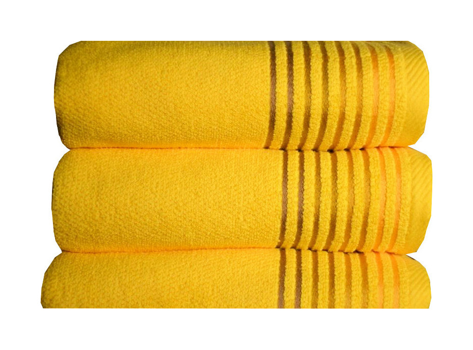 Bavlněný ručník JULIUS - 50x90 cm - 550g/m2 -žlutý