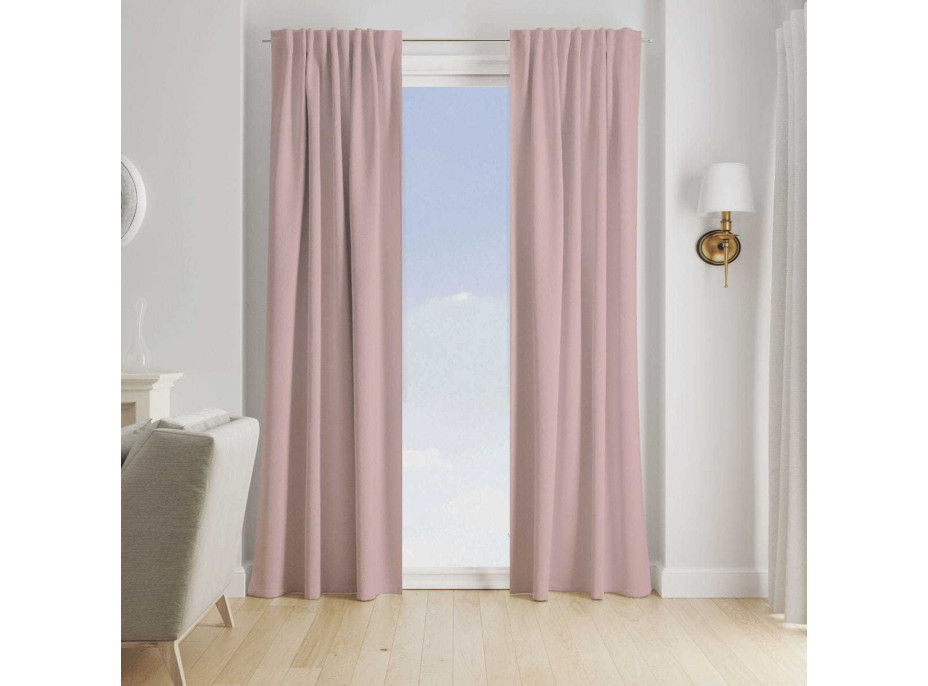 Zatemňovací závěs BELLA 135x260 cm - světle růžový