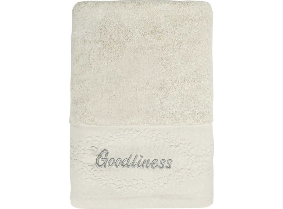 Bavlněný ručník GOODLINESS 34x74 cm - ecru/krémový