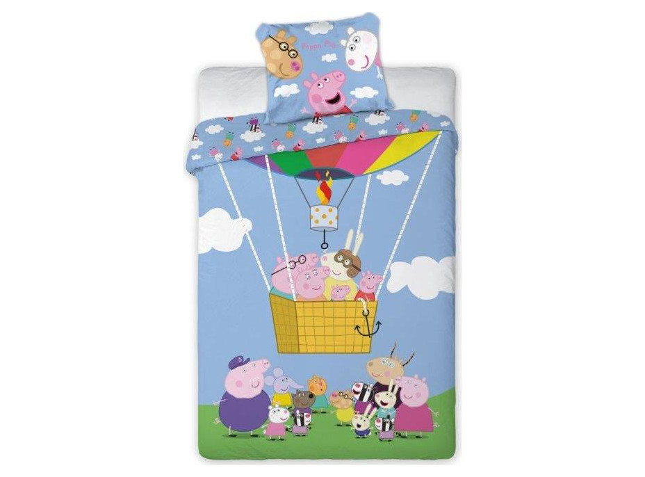 Dětské bavlněné povlečení PRASÁTKO PEPPA 001 - 160x200 cm
