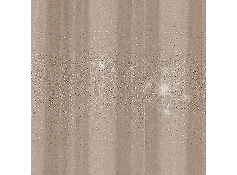Dekorační závěs s řasící páskou DIAMONDS 145x250 cm - béžový