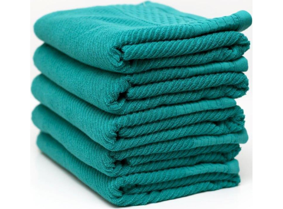 Bavlněný ručník BARELLO - 50x90 cm - 500g/m2 - tyrkysový zelený