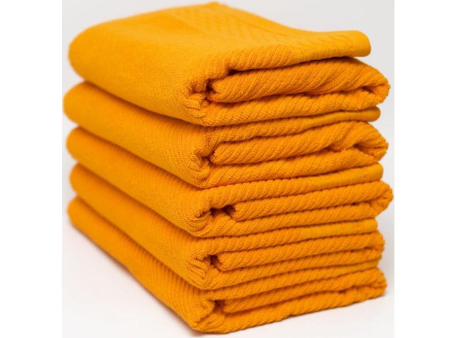 Bavlněný ručník BARELLO - 50x90 cm - 500g/m2 - oranžový