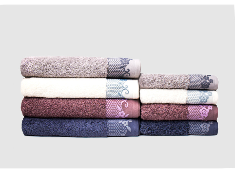Bavlněný ručník GARDEN - 70x140 cm - 500g/m2 - fialový