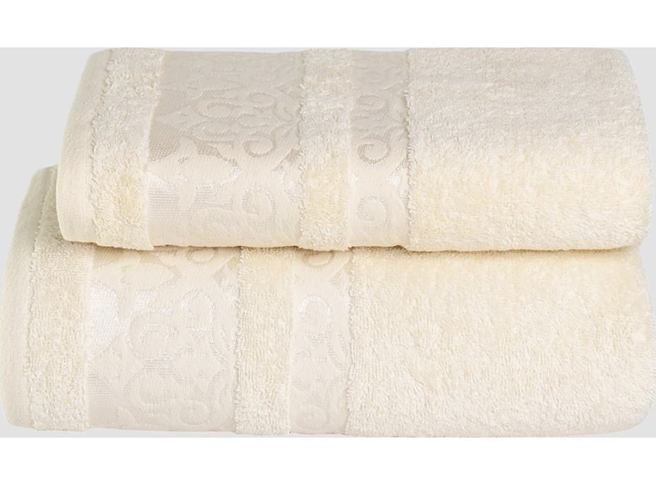 Bavlněný ručník AUTUMN III - 70x140 cm - 500g/m2 - krémově bílý