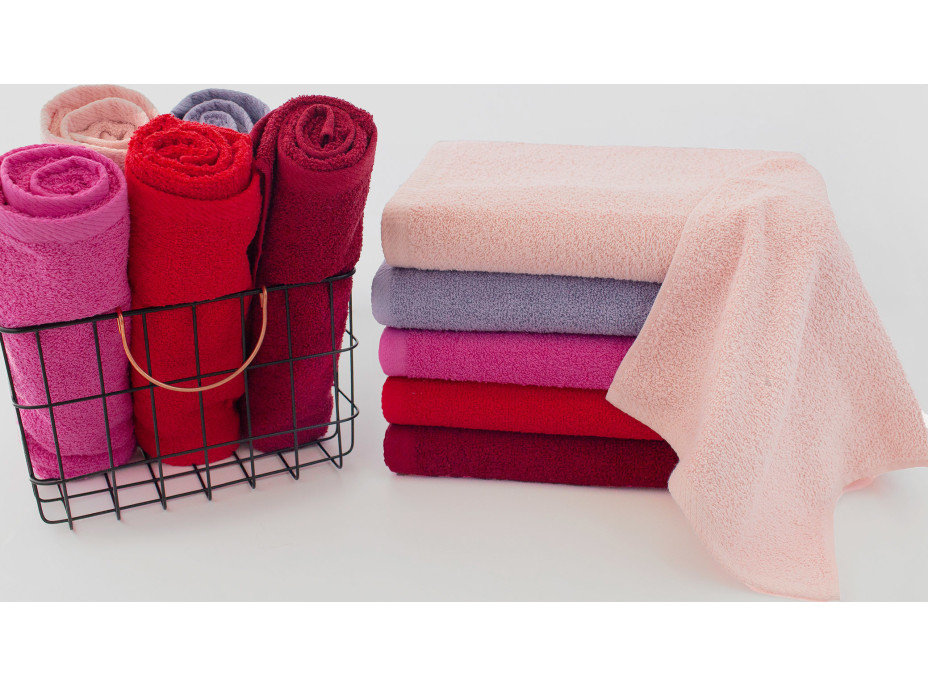 Bavlněný ručník MELA - 50x100 cm - 500g/m2 - růžový