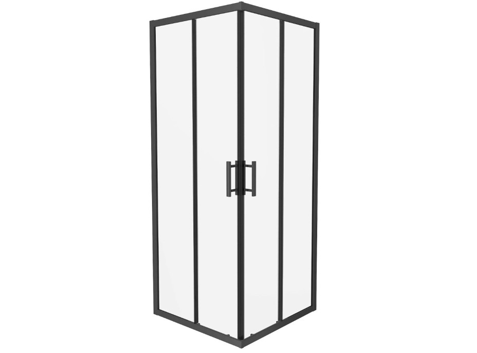 Sprchový kout MAXMAX MEXEN RIO transparent - 90x90 cm - BLACK, 860-090-090-70-00