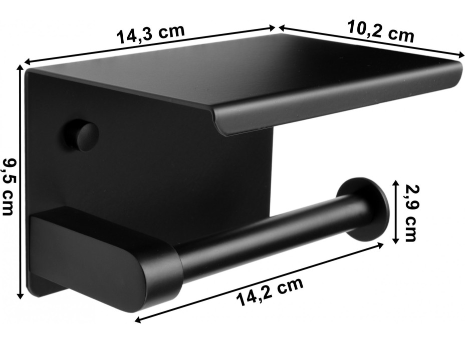 Držák toaletního papíru BELIK - černý