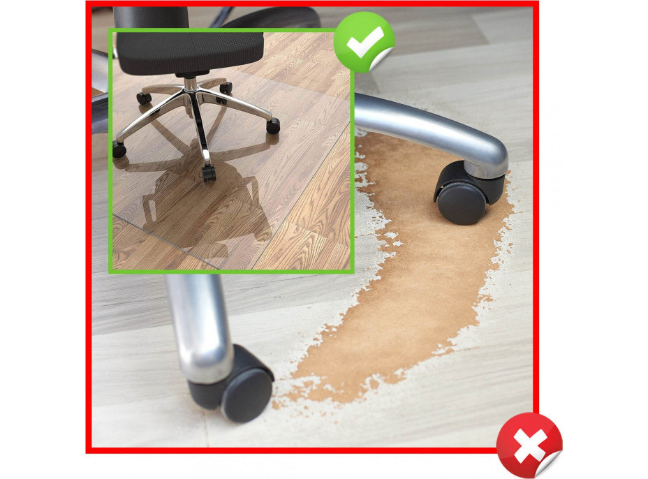 Ochranná podložka pod židli 120 x 90 x 0,7 cm - průhledná