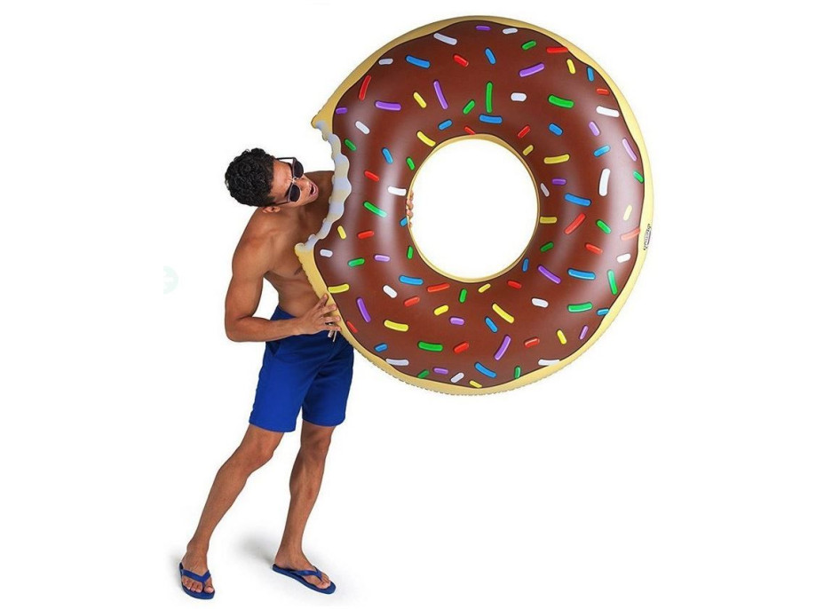 Nafukovací plavací kruh DONUT - hnědý