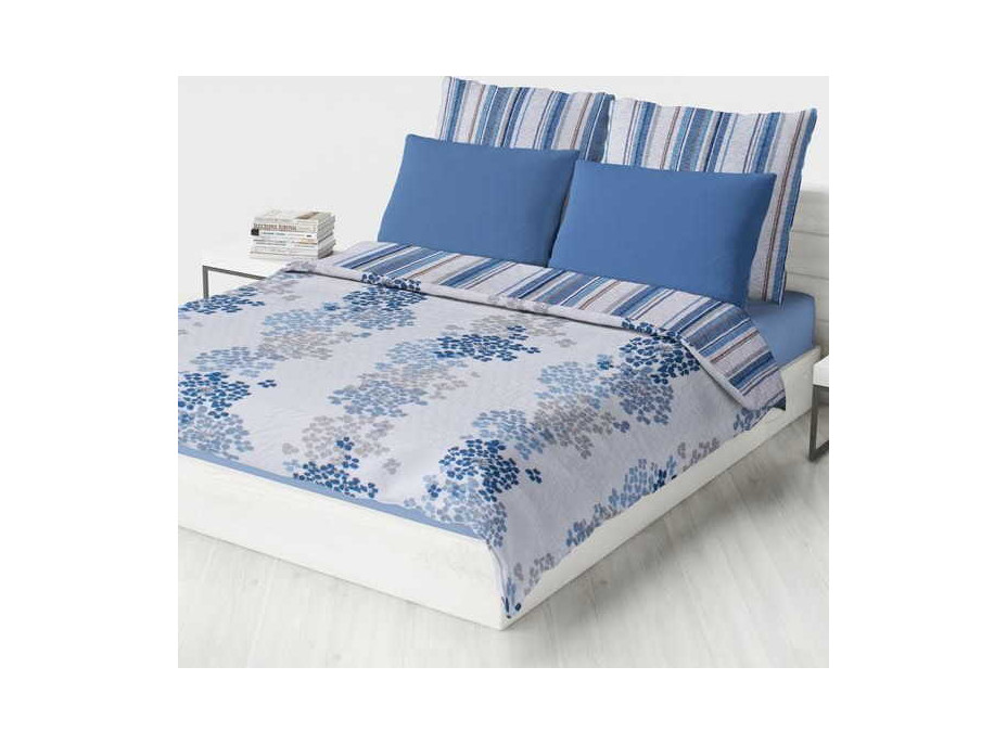 Přehoz na postel ESSENTIALS Provence 220x240 cm - modrý/bílý