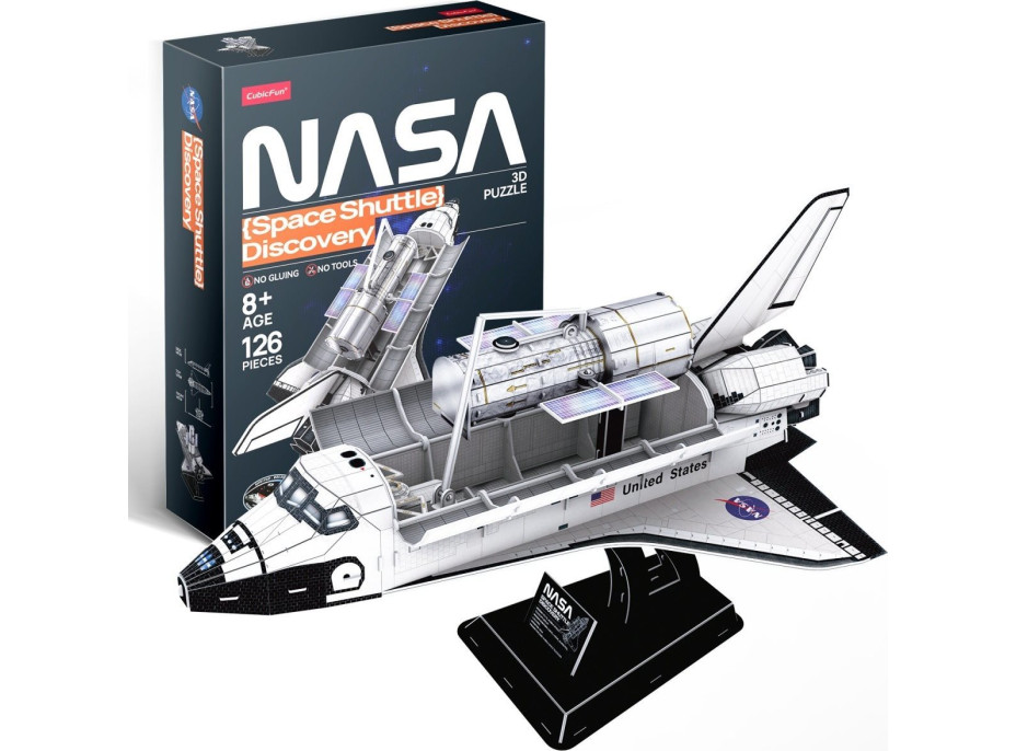 CUBICFUN 3D puzzle NASA: Raketoplán Discovery 126 dílků