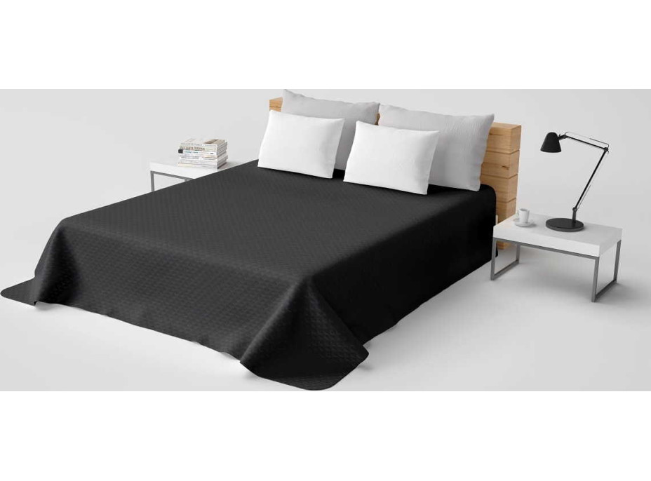 Přehoz na postel LAURINE 150x200 cm - černý/bílý