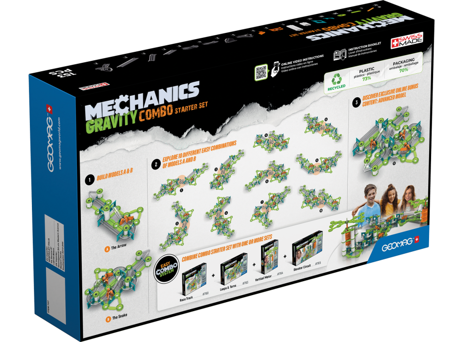 GEOMAG Mechanics Gravity Combo starter set 153 dílků
