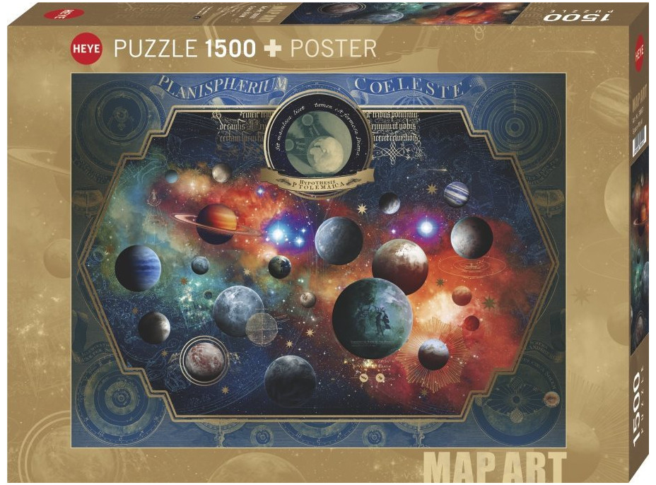 HEYE Puzzle Map Art: Vesmír 1500 dílků