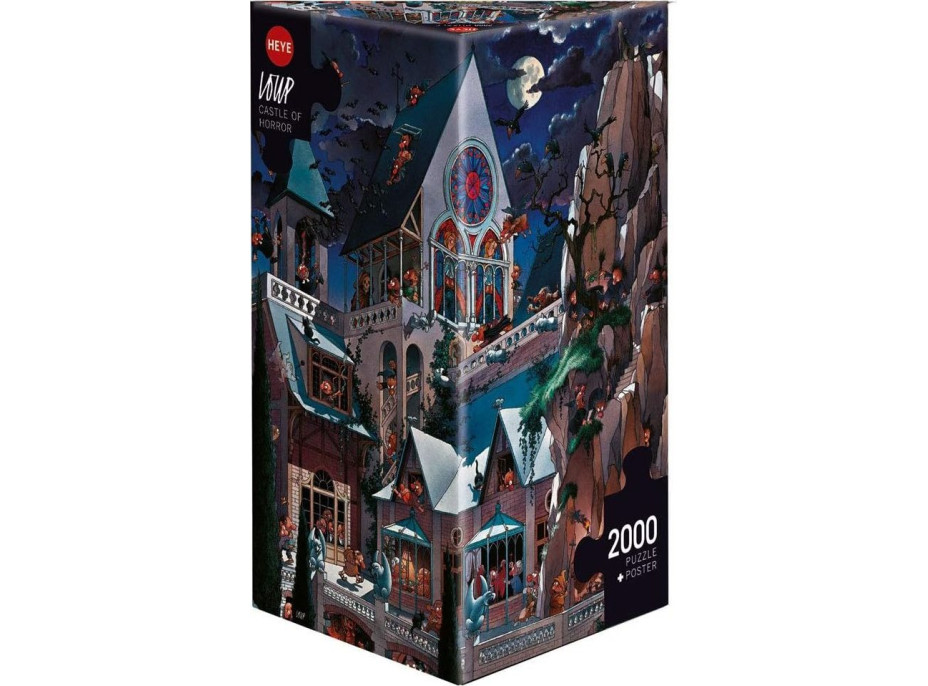 HEYE Puzzle Strašidelný hrad 2000 dílků