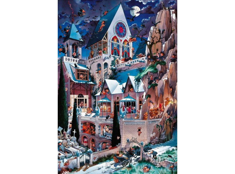 HEYE Puzzle Strašidelný hrad 2000 dílků