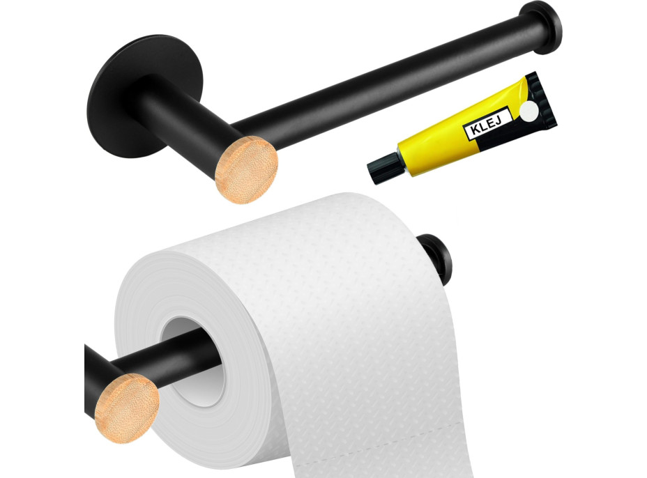 Držák na toaletní papír DINAR - černý