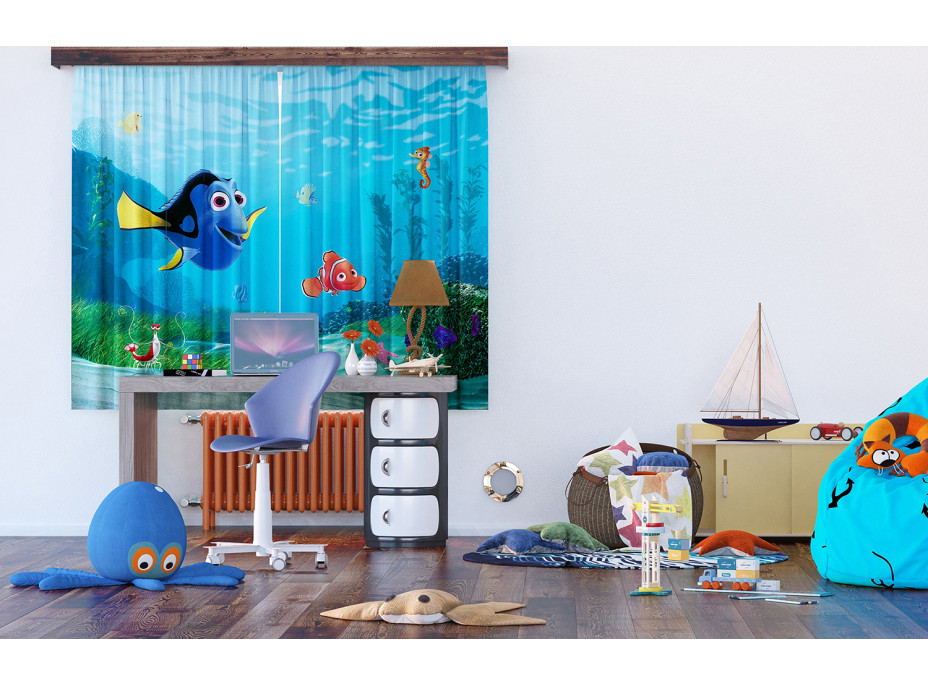 Dětský závěs DISNEY - Nemo a Dory - 180x160 cm