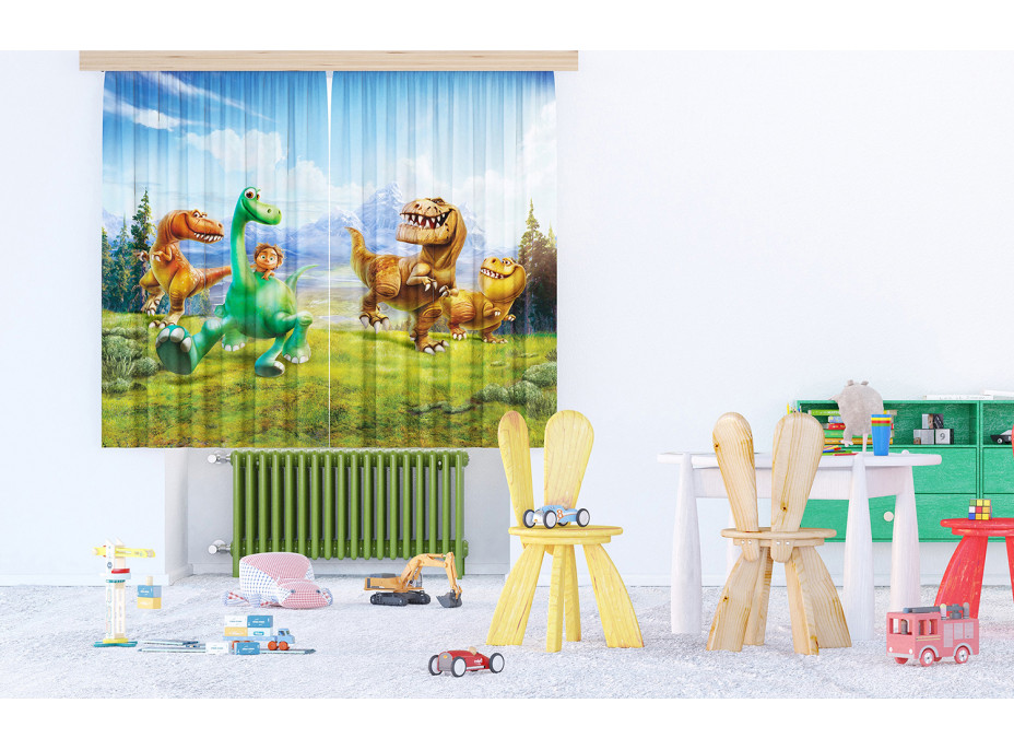 Dětský závěs - Dino - 180x160 cm