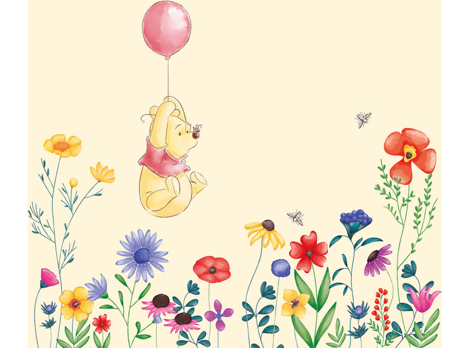 Dětský závěs DISNEY - Medvídek PÚ a balónek - 180x160 cm