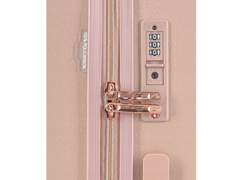 Moderní cestovní kufry MALIBU - růžové
