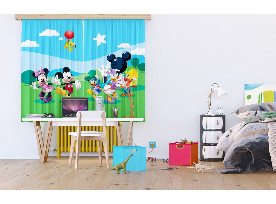 Dětský závěs DISNEY - Mickeyho klubík - 180x160 cm