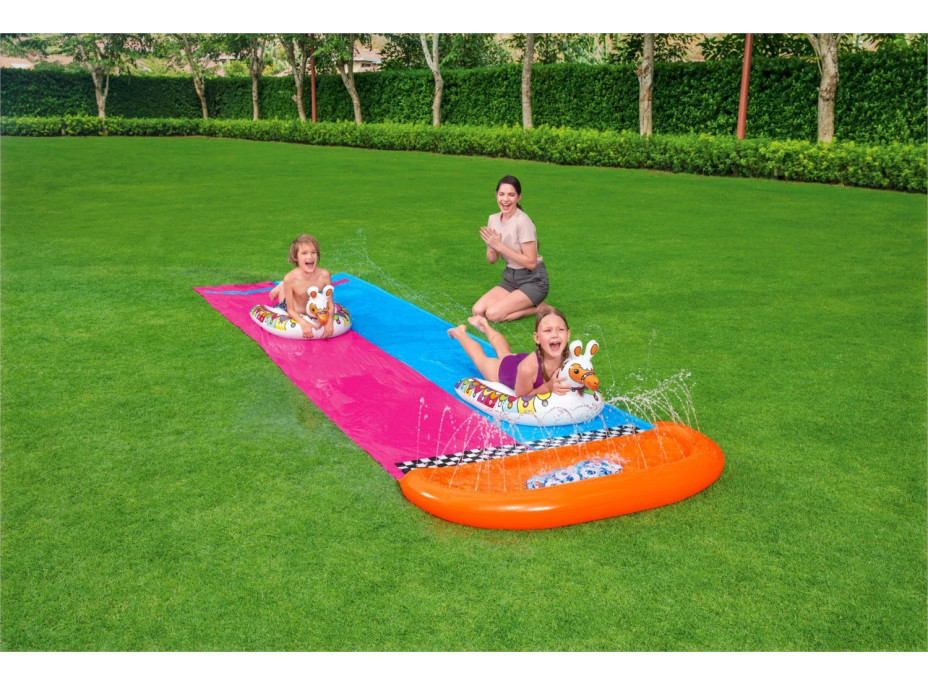 BESTWAY Dvojitá vodní skluzavka 549cm s kluzáky