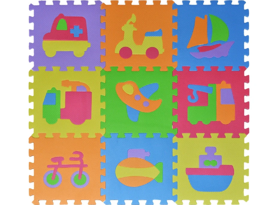 Pěnové puzzle Dopravní prostředky (28x28)