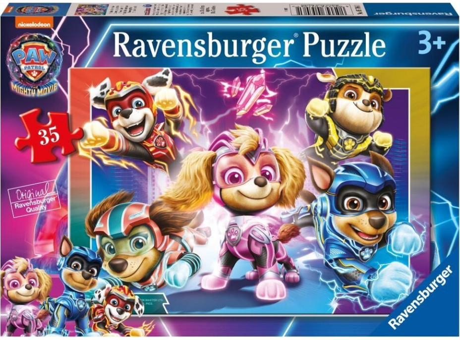 RAVENSBURGER Puzzle Tlapková patrola ve velkofilmu 35 dílků