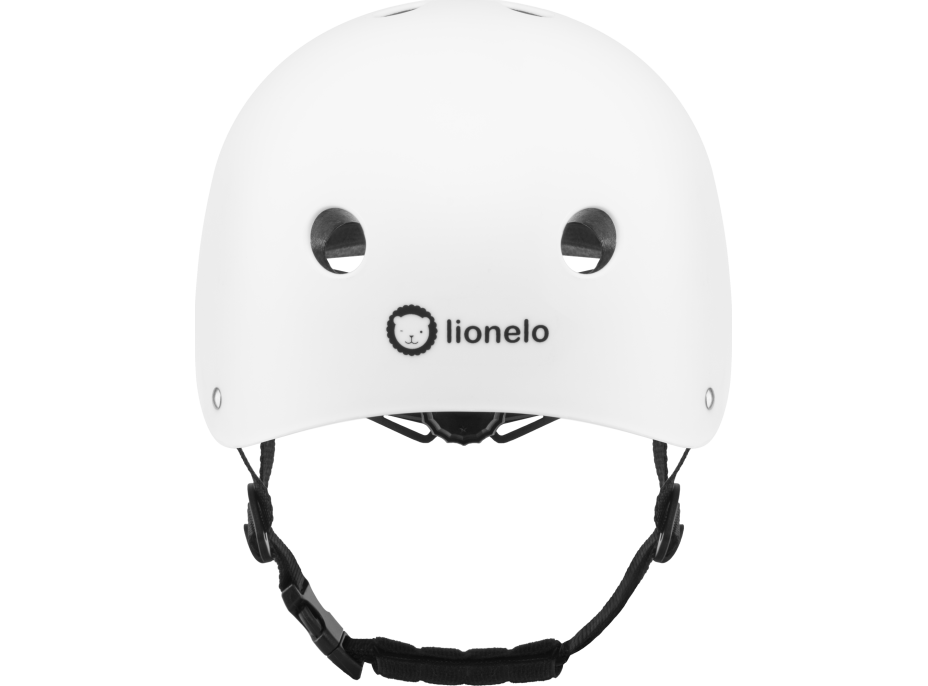 LIONELO Dětská cyklistická přilba 50-56cm bílá